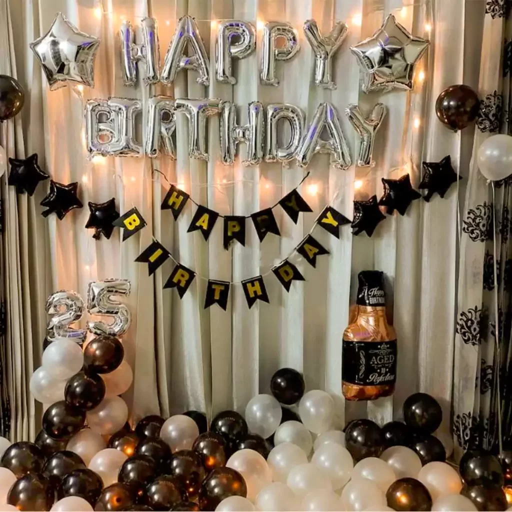 Black And White Birthday Decorations Nearby